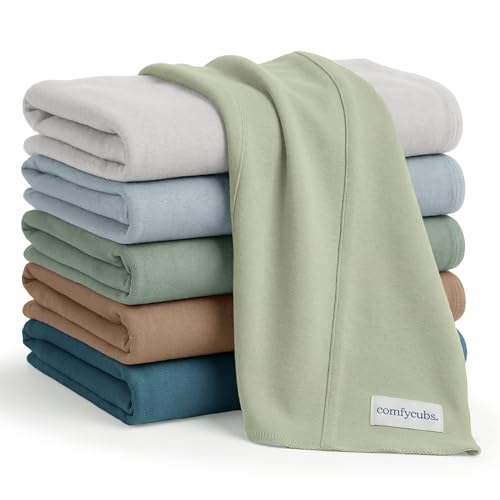 Image of Comfy Cubs Baby Burp Cloths Set (Pack of 6) - Large, 6-Layer, Ultra Absorbent 100% Cotton for Infant Spit-Up, Drool, and Messes - Soft, Gentle, Thoughtful New Born Baby Gifts, Multi Boy