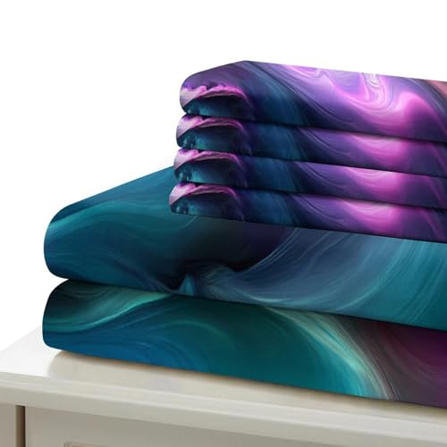 Housse de couette microfibre haut de gamme effet 3D imprimé formes abstraites - 7