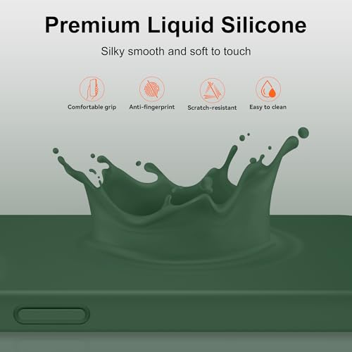 Coque iPhone 13 Pro compatible MagSafe doublure microfibre vert