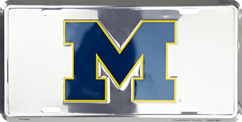 Hangtime University of Michigan - Michigan Wolverines Super Stock Metal License Plate 6 x 12