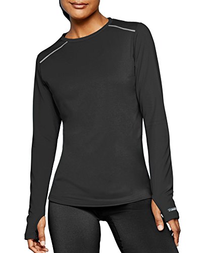 Duofold Women's Light Weight Thermatrix Performance Thermal Shirt, Black, Small