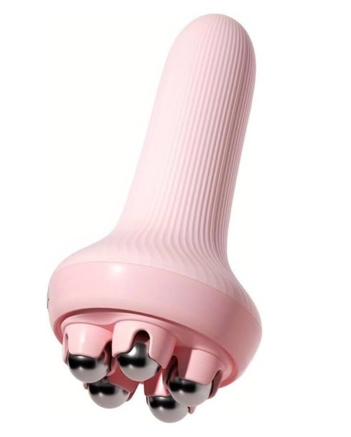 Ball Massager Body Massager, Hand Massage Ball Circle, Relaxation, Useful for Fibromyalgia. Handheld for Muscles, Back, Neck, Foot and Leg Muscle Relaxation (Pink)