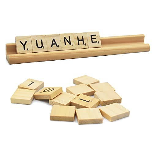 Set de 12 soportes de madera para fichas Scrabble miniatura 4