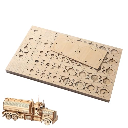 WJnflQN de Madera Hecho a Mano para Adultos,Juego de Modelo de Montaje de petrolero | Juguetes para Manualidades, Entrenador Cerebral para la Escuela y el jardín de