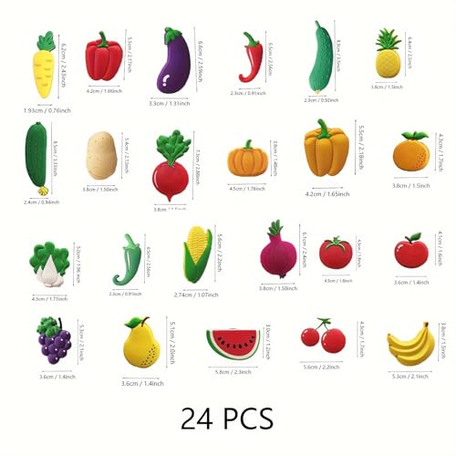 Imanes decorativos para nevera frutales y vegetales x24 miniatura 2
