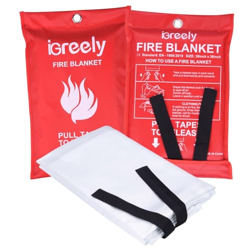 iGreely-Emergency-Fire-Blanket-for-Home-2-Pack-39-x-39-Prepared-Hero-Fire-blanket-Suppression-Fiberglass-Fire-Blanket-for-HomeKitchen-Camping-Car-Office-Grill-Warehouse-Emergency-Survival-Safety