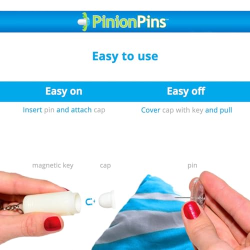 PinionPins Clear Magnetic Duvet Clips with Magnetic Key for Easy Removal. Pack of 16 Comforter Fasteners That are Safe Locking and Holds up to 10lbs - Image 2