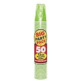 Big Party Pack Kiwi Green Plastic Cups, 12 Oz., 50 Ct.
