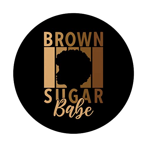 Brown Sugar Babe Melanin Black History Month Juneteenth PopSockets Swappable PopGrip - Image 3