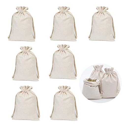 Bolsas Tela Pequeñas 15 Piezas Bolsas Tela Bolsas De Algodon Reutilizable Con Cordón, Bolso De Boda Bolso Bolsa De Regalo Bolso De Cumpleaños, Sin Impresión, Ideal Para Pintar (15x20)