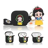 TEMTOOE Silicone Case Cute Cover Compatible for Apple Airpods 1,2,3&Pro [Cartoon Series with Keychain Doll] (Airpods 3, Princess)