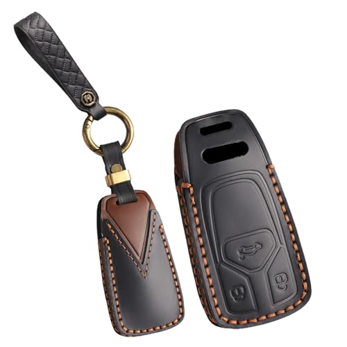 Coque de clé Audi avec porte-clés en cuir KUNIO, le cadeau idéal pour passionné de RS4