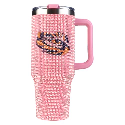 Image of The Memory Company Officially Licensed NCAA - Louisiana State University 40oz Pink Bling Game Day Tumbler