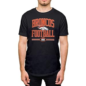 Hybrid Sports NFL – Denver Broncos – Football Arch – Men’s and Women’s Short Sleeve T-Shirt – Size X-Large