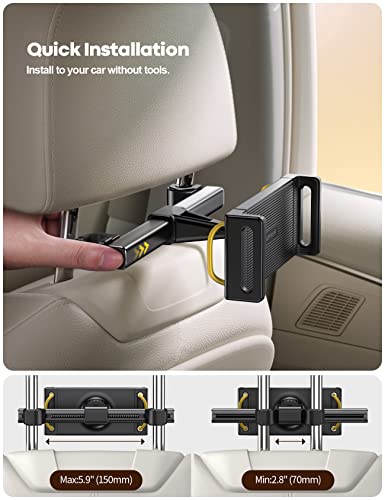 Lamicall P3-US-B-RY Car Tablet Headrest Holder - Car Back Seat Headrest Tablet Mount Stand thumb #3
