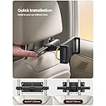 Lamicall Car Tablet Headrest Holder - Car Back Seat Headrest Tablet Mount Stand for Kids, Road Trip Essentials, Compatible with 2024 iPad Pro 11/13", Air Mini, Galaxy Tab, 4.7-13" Devices, Black - Image 4