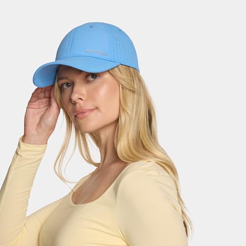 Image of MISSION Cooling Vented Performance Hat Unisex Cap for Workouts, Golf & Running, Sweat & Water Activated Technology