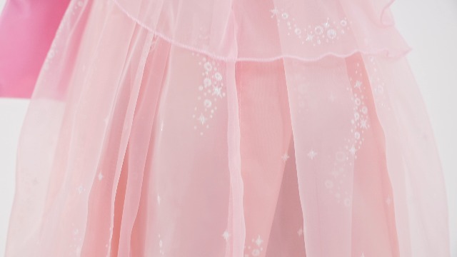 Disfraz completo Glinda para niñas color rosa miniatura 7