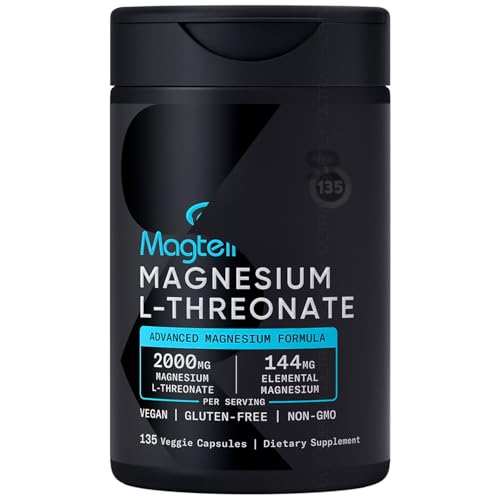Sports_Researchs Magnesium L-Threonate 2000mg (135 Count Servings.) Advanced Brain Magnesium for Memory, Focus & Cognitive Support