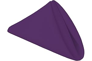 8 Pack - 17 x 17 Inch PLOYMONO Purple Polyester Napkins