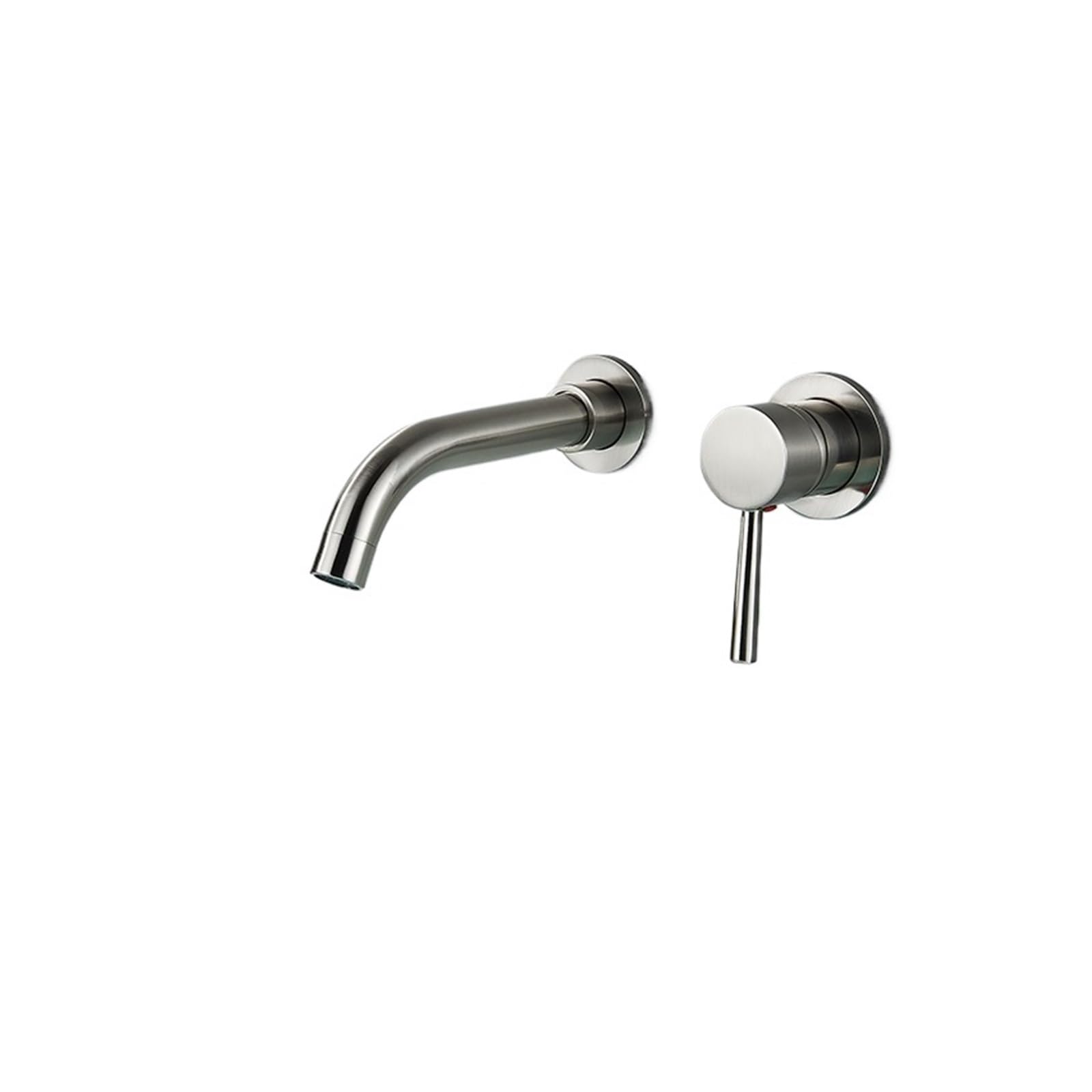 Mitigeur mural encastré nickel brossé pour lavabo de salle de bain rotatif 360
