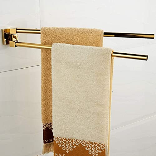 Porte-serviettes barre en laiton pour support mural de salle de bain chic - 5