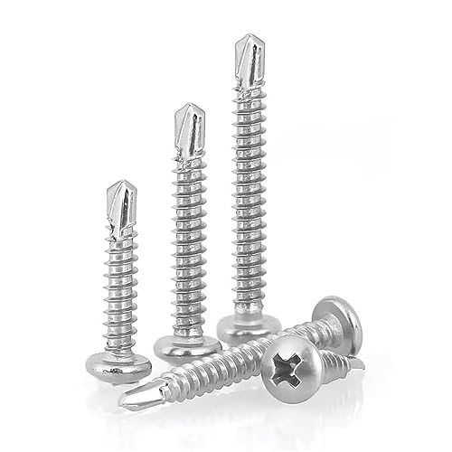 SYDARSYN Phillips Pan Head Self Tapping Self Drilling Screw for Metal/Wood, 304 Stainless Steel Drill Tail Screws M3.9x16mm (20 pcs) - Image 3