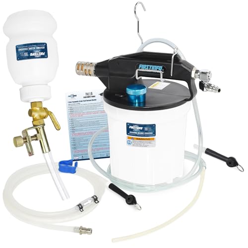 FIRSTINFO A1161US US. DE. Patented Vacuum Brake Bleeder Includes 4.9 ft Long Silicone Bleeding Hose w/Non-Return Check Valve + Oil Stopper Valve