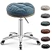 Salon kosmetyczny Podnoszenie stołka Obrotowy Regulowany fryzjerski Krzesło obrotowe do cięcia włosów z podstawą ze stali nierdzewnej i 5 zdejmowanymi uniwersalnymi kółkami Wygodne