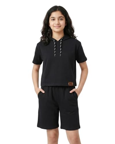 Image of Girls Premium Cotton Printed T-Shirt & Shorts Set | Summer Wear Comfortable Loungewear Clothing Set | Girls Co-Ord Set | Casual Half Sleeve Printed Top & Bottom Set