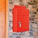 FLCPJGV Wall Mounted Mailbox Drop Box Rainproof Waterproof Large Capacity Safe Key with Lock Postbox for Cards Street Office, Red