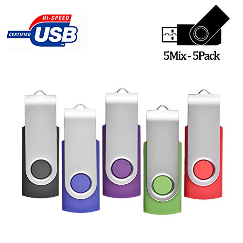 Flash Drive 8GB 16GB 32GB Pack Bulk USB Stick Memory Stick (8GB, 5PCS-Mix)