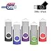 AreTop 8GB USB 2.0 Flash Drive Fold Storage Memory Thumb Stick Pen Swivel Design(5 Mix Colour) (5PCS Mix colour)