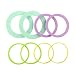 Casabella Silicone Rolling Pin Spacer Bands, Multicolor, Set of 8
