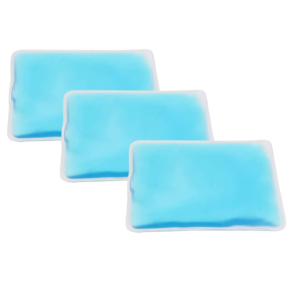 Jojomis Borsa calda/fredda riutilizzabile del pacchetto di ghiaccio del gel di comfort 3pcs per lesioni/distorsione
