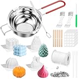 Photo Gallery dreamtop set di stampi per candele da versare, 61 m, 4 stampi in silicone 3d per candele, per versare, casseruola, adesivi, porta stoppino, spatula Photo Gallery dreamtop set di stampi per candele da versare, 61 m, 4 stampi in silicone 3d per candele, per versare, casseruola, adesivi, porta stoppino, spatula