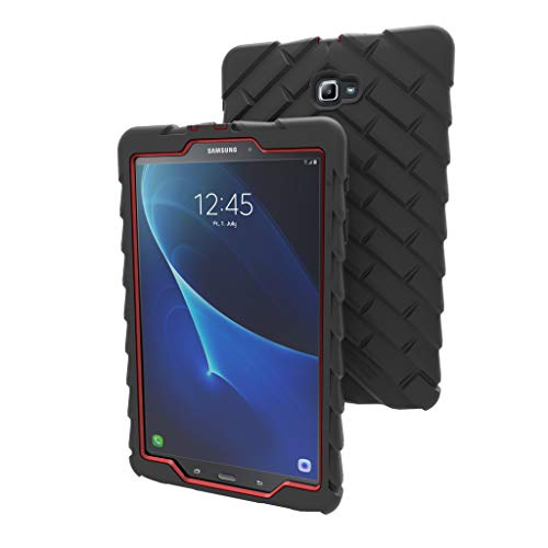 GumDrop Droptech Case Designed for Samsung Galaxy Tab A 10.1 inch (2017) Tablet for K-12 Teachers, Students, Kids - Black/Red, Rugged, Shock Absorbing, Extreme Drop Protection