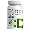Hyaluronic-Acid-Supplements-200mg-240-Capsules-4-Months-Supply-Improve-Skin-Face-Hair-Nail-Condition-and-Support-Healthy-Joints-Bones-Connective-Tissue Hyaluronic Acid Supplements 1,500mg – 240 Capsules, with MSM & Vitamin C – Pure 95% | Non-GMO + Plant Based HA – Supports Healthy Joints, Bones, Connective Tissue, & Skin Hydration