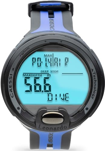 Image of CRESSI Leonardo 2.0 Scuba Dive Watch, Air Nitrox Gauge, Black /Blue