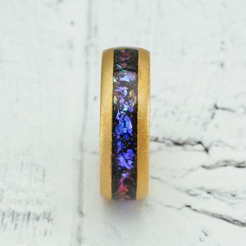 100S JEWELRY Engraved Personalized Gold Sandblast Orion Nebula Galaxy Tungsten Rings For Men Wedding Promise Band Size 6-16 (Tungsten, 9.5)