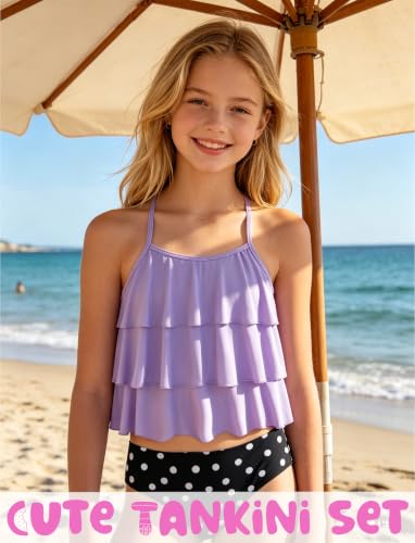 Image of UIQUR Girls Swimsuit Two Pieces Tankini Set Bikini Bathing Suits 7-16Y