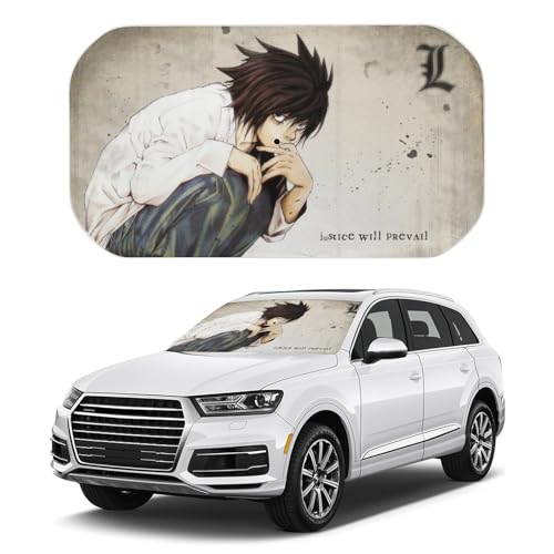 �T���V�F�[�h �� �P Death Note �f�X�m�[�g �Ռ��T���V�F�[�h �t�����g 133x73cm �����u�� ���O���΍� ���Ă��΍� �Ԓ��� ���� �J�[�T���V�F�[�h �ԗp�t�����g�V�F�[�h �v���C�o�V�[�ی� �����򉻖h�~ �ݒu�ȒP �܂肽���ݎ� �Ȃ��钆�_