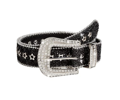 Ceinture en strass femme finition diamant clouté accessoire cowgirl chic