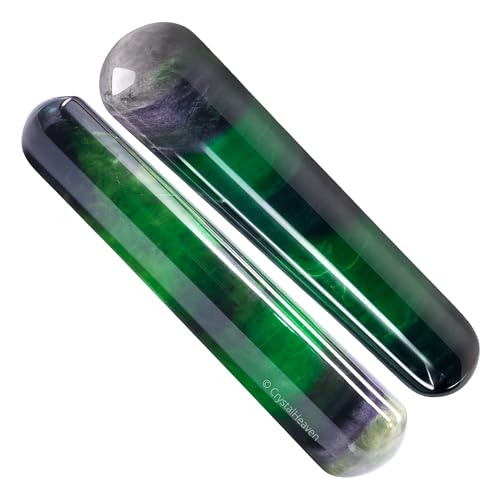 Image of Fluorite Crystal Wand - Smooth Crystal Wand for Energy Healing, Chakra Balancing, Meditation and Home Decor - Crystals and Healing Stones for Gift