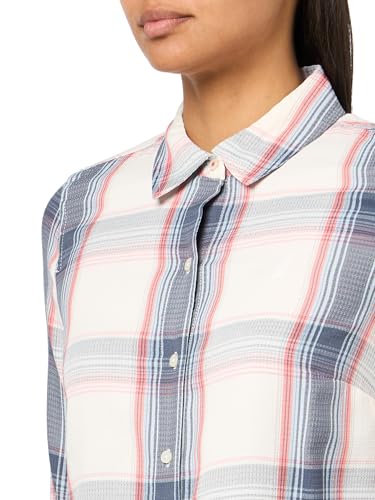 Image of Nautica Women's Button Front Long Sleeve Roll Tab Shirt