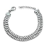 G e D Argenti Armband Panzerkette mehrreihig aus 925er Silber, verstellbar