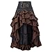 Produktbild Rock Gothic Mittelalter Punk Lolita Retro Faltenrock Piebo Damen Viktorianischen Gotisch Queen Hohe Taille Layered Slim Rock Elegant Vintage Irregular Maxirock Swing Skirt Cocktail Kleid Cosplay