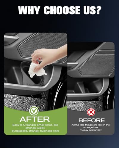 Image of Silicone Car Trash Bin for Door 2026 F150 XLT Car Door Trashcan Trash Holder for 2022-2026 Ford F150 Lightning Accessories (Pro /XLT) Driver & Passenger Side Door Bin Door Pocket Flexible Convenient