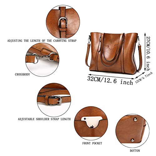 Womens-Handbags-Soft-Leather-Large-Capacity-Retro-Vintage-Top-Handle-Casual-Pocket-Tote-Shoulder-Cross-Body-Bags-Brown