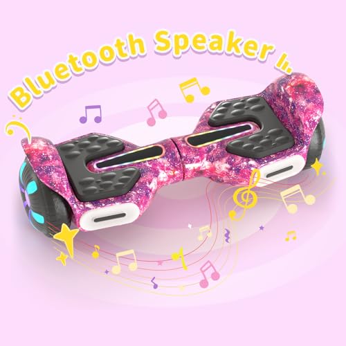 Image of SIMATE 6.5 inch Scooter, Bluetooth Music Speaker and LED Light, Top 8.5mph & 8.5 Miles Range Power by Dual 250W Motor, Gifts for Kids Adults Boys, for All Ages